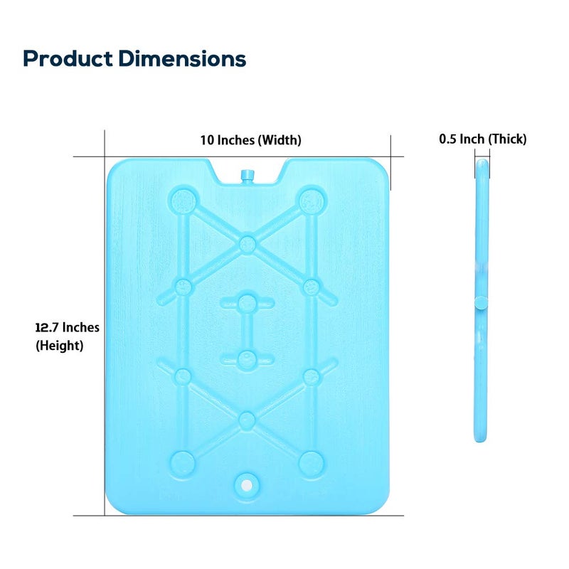 Tapleap Large Ice Packs for Coolers - Freezer Packs for Camping- Long Lasting Reusable Dry Ice Blocks, 13 x 10 x 0.5 inch, Quick Freeze - Set of 2 - Image 3